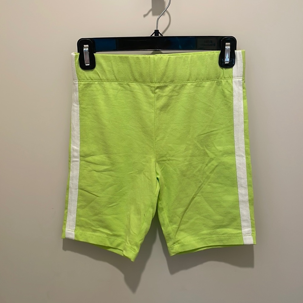 Neon green biker shorts